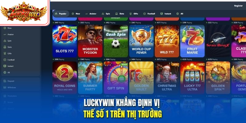 Luckywin khẳng định vị thế số 1 trên thị trường